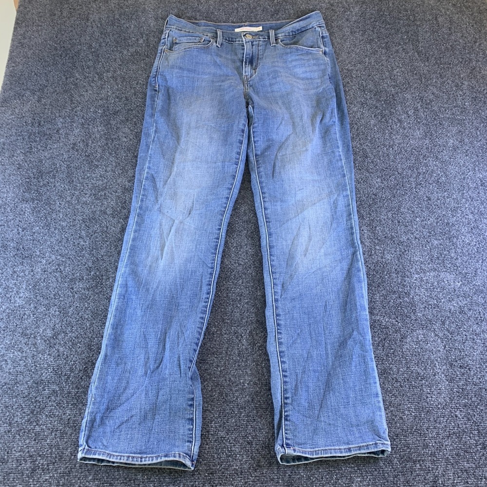 Levi's 505 Jeans Womens Size 8 Blue Denim Faded Medium Wash Red Tab Straight Leg